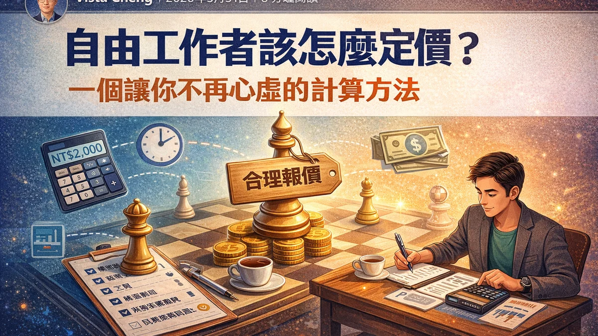 自由工作者該怎麼定價?一個讓你不再心虛的計算方法